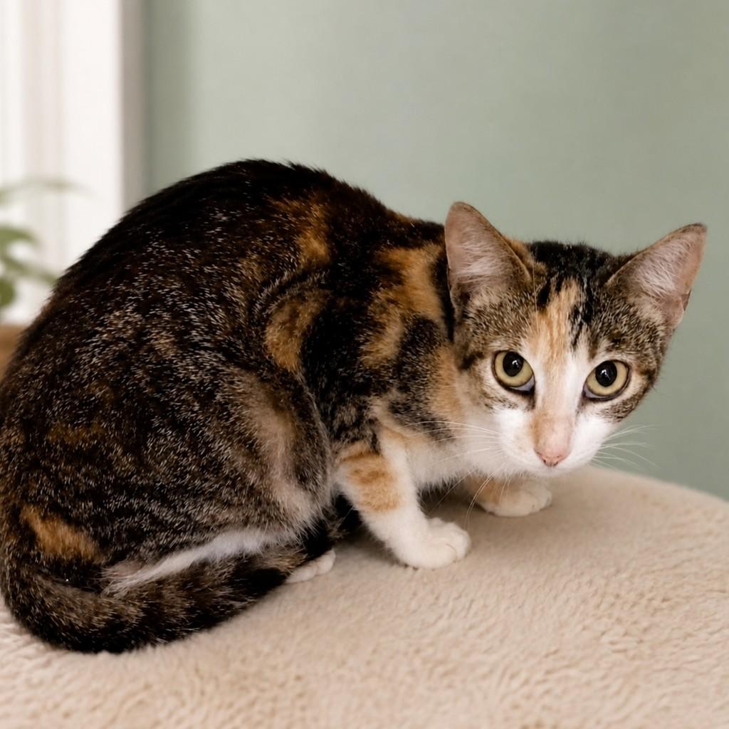 Melina, gata de porte pequeno para adoção em Quixeramobim - CE