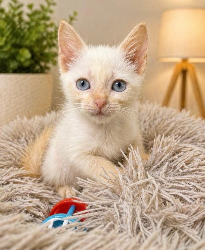 Marshmallow, gato de porte pequeno para adoção em Salvador - BA