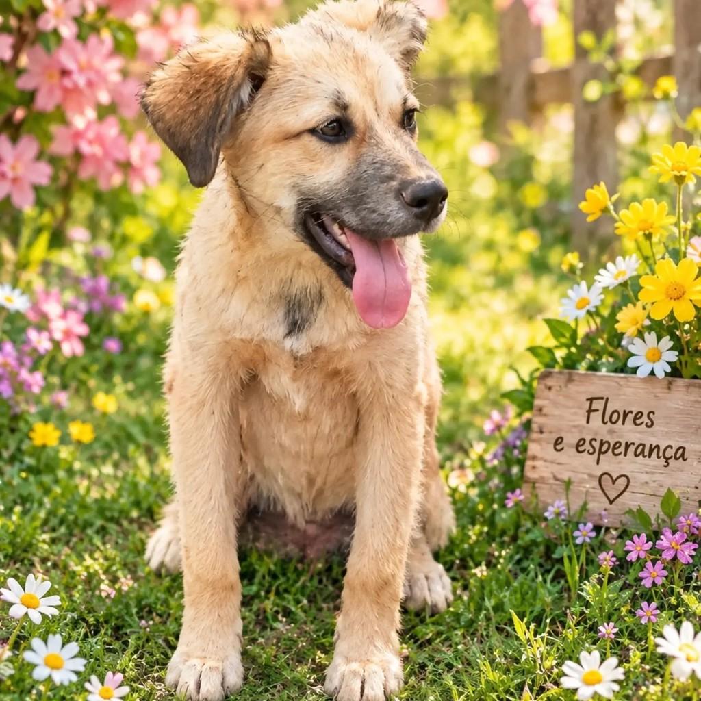 Bento, cachorro de porte médio para adoção em Santo Antônio de Posse - SP