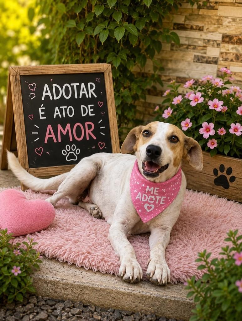 Lola, cachorro de porte médio para adoção em Itaqui - RS