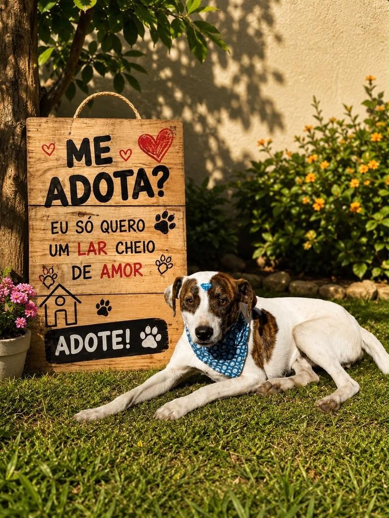 Militão, cachorro de porte médio para adoção em Itaqui - RS