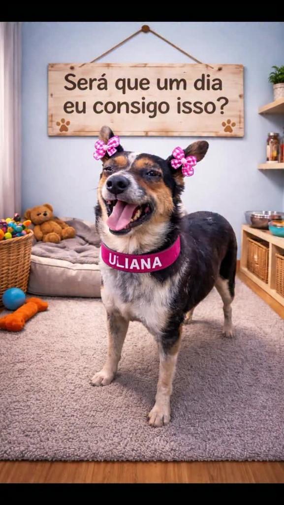 Uliana, cachorro de porte pequeno para adoção em Rio Claro - SP