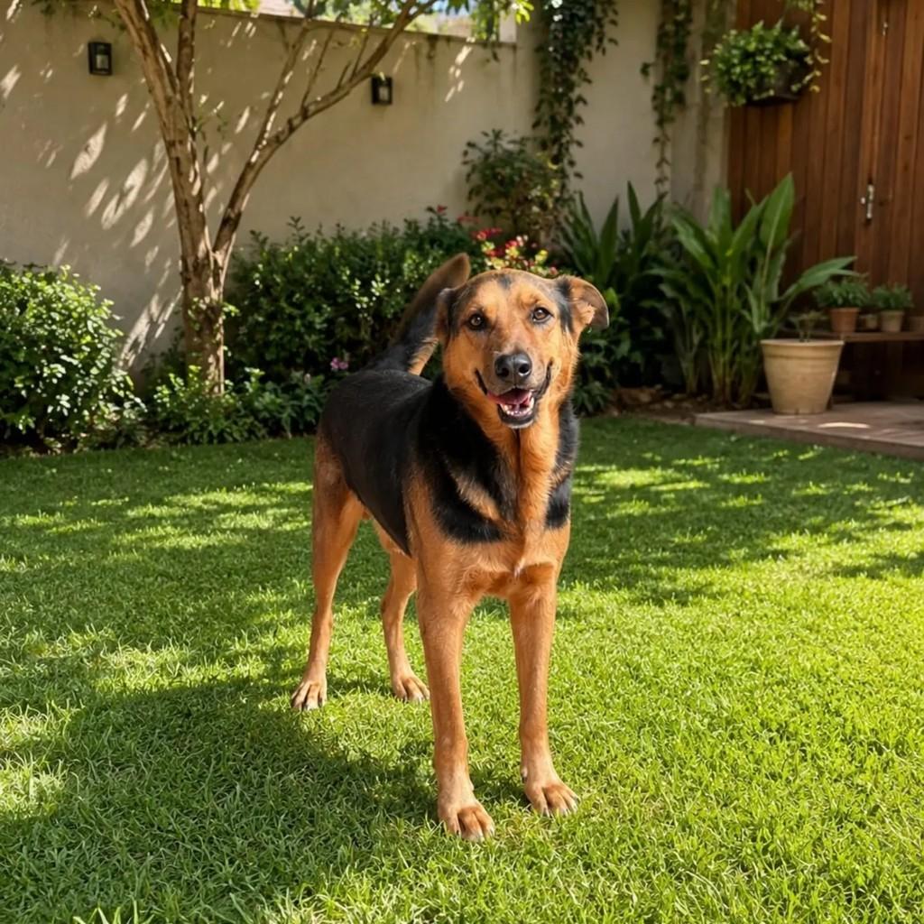 Orelha, cachorro de porte médio para adoção em Blumenau - SC