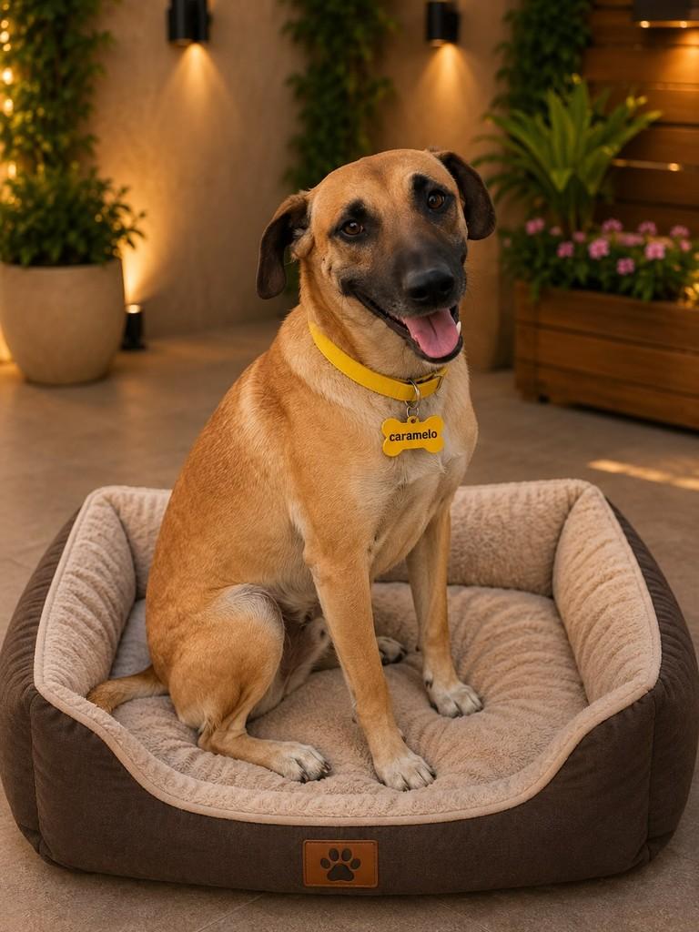Caramelo, cachorro de porte grande para adoção em Cariacica - ES