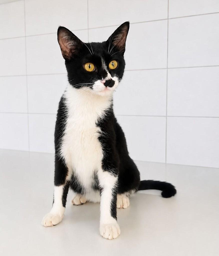 Frajola, gato de porte médio para adoção em Aracaju - SE