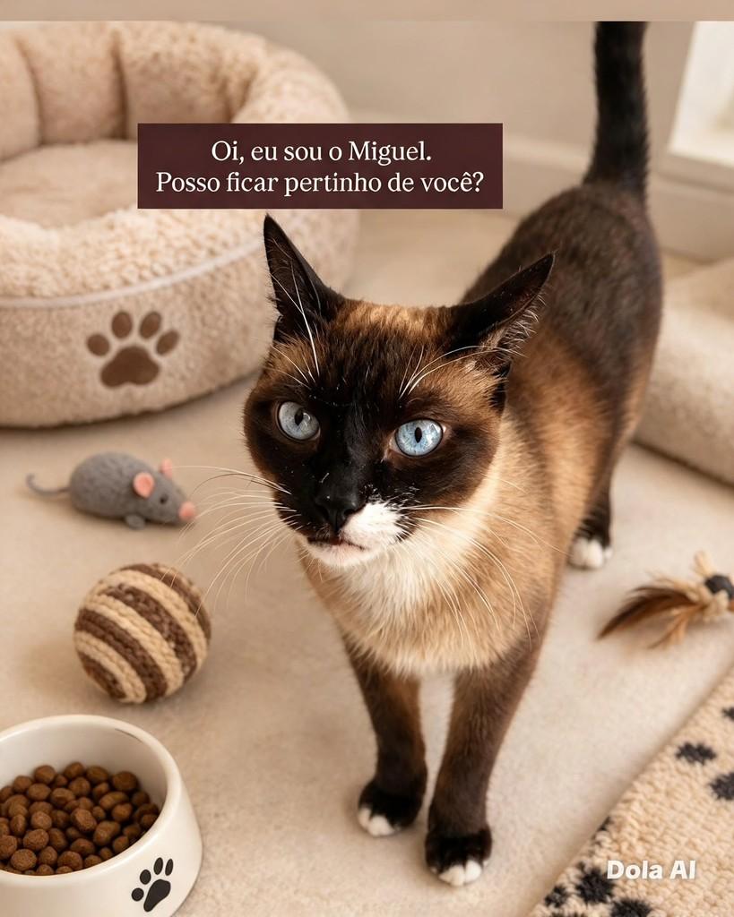 Miguel, gato de porte médio para adoção em São Paulo - SP