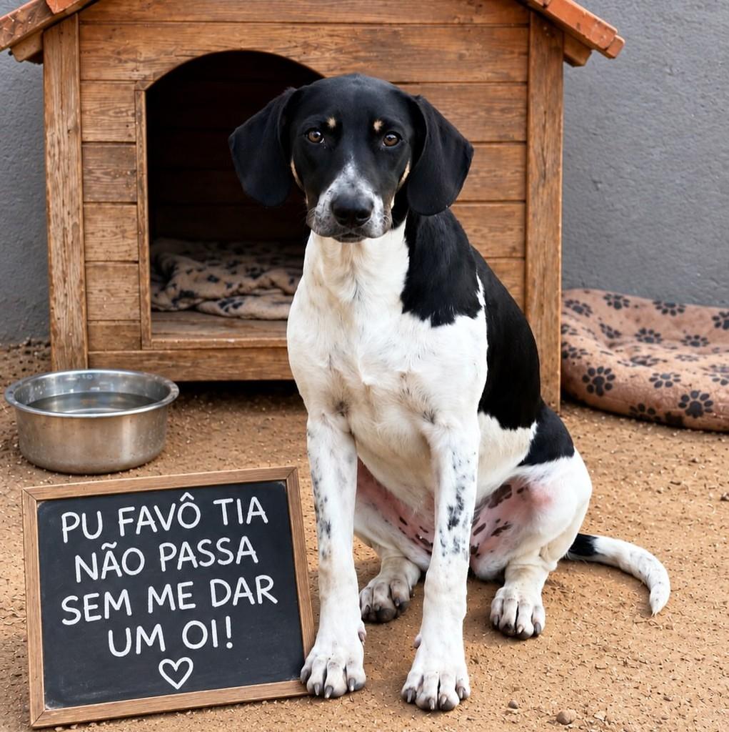 Baleia, cadela de porte médio para adoção em Paudalho - PE