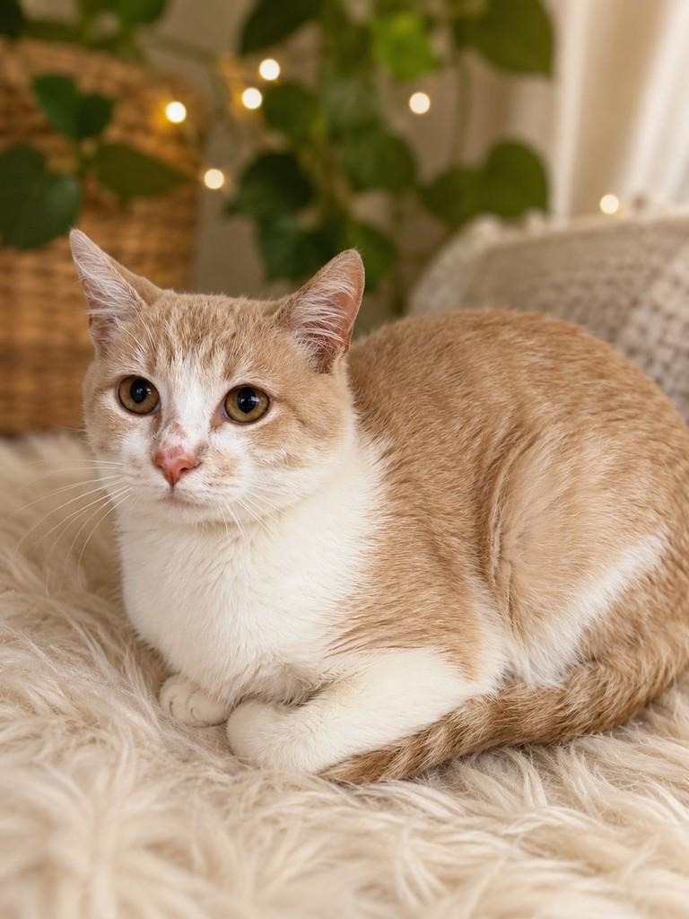 Floquinho, gato de porte pequeno para adoção em Patos de Minas - MG