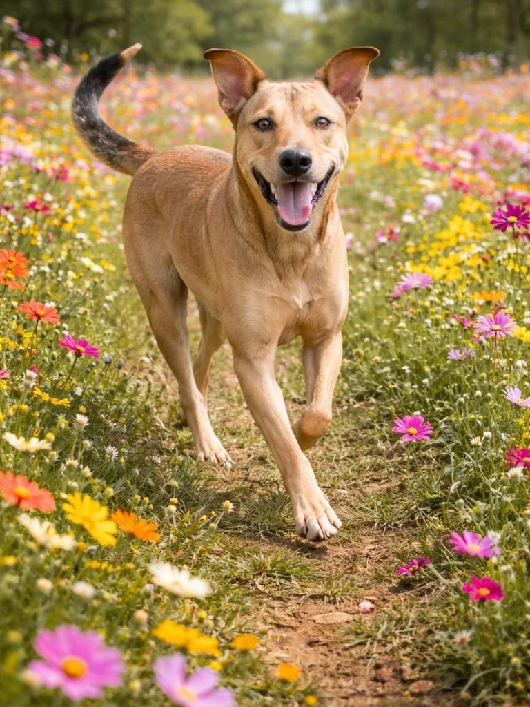 Cristal, cachorro de porte médio para adoção em Campo Bom - RS