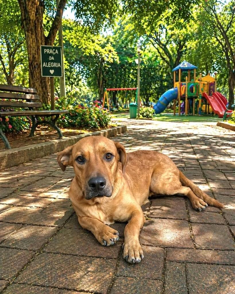 Caramelo, cachorro de porte médio para adoção em Londrina - PR