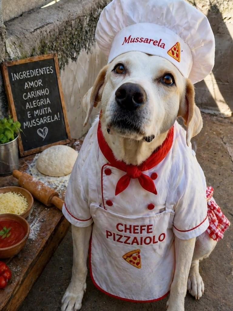 Mussarela, cachorro de porte médio para adoção em Itapira - SP