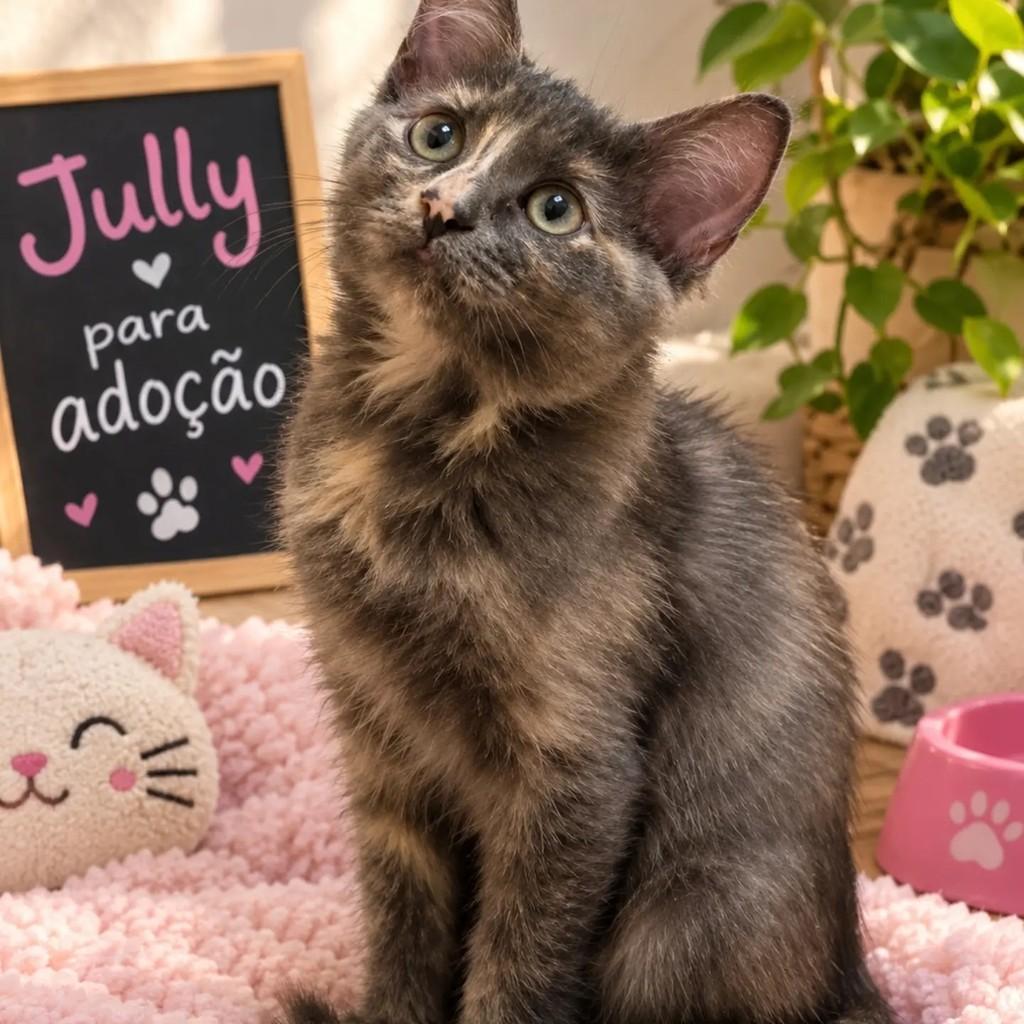 Jully, gata de porte pequeno para adoção no Rio de Janeiro - RJ